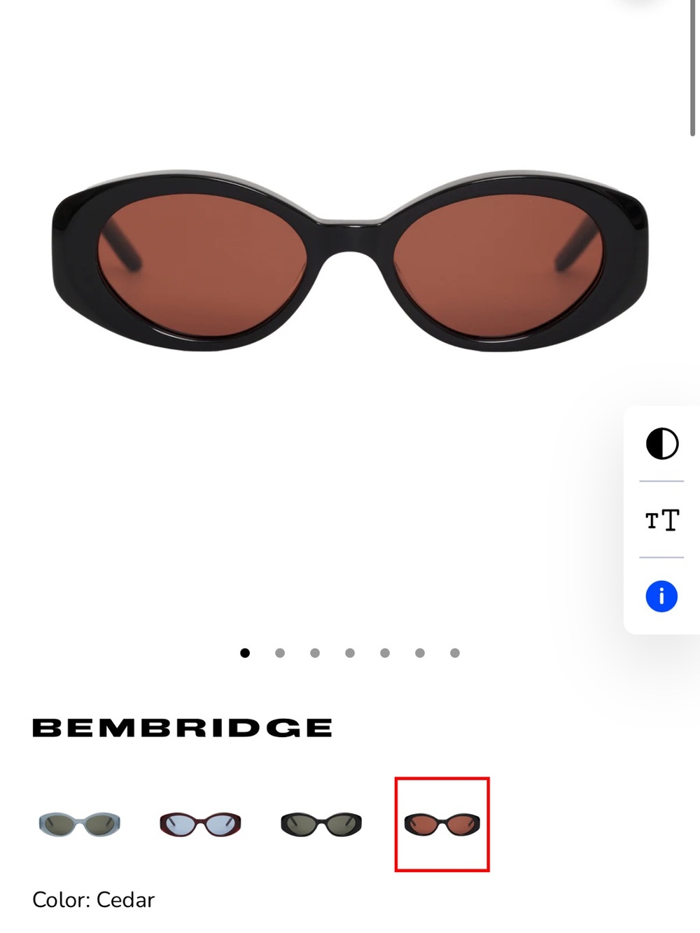 NWT BRU Bembridge Sunglasses - Cedar